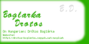 boglarka drotos business card