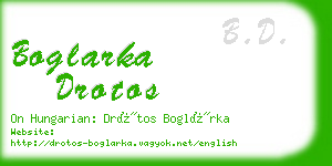 boglarka drotos business card